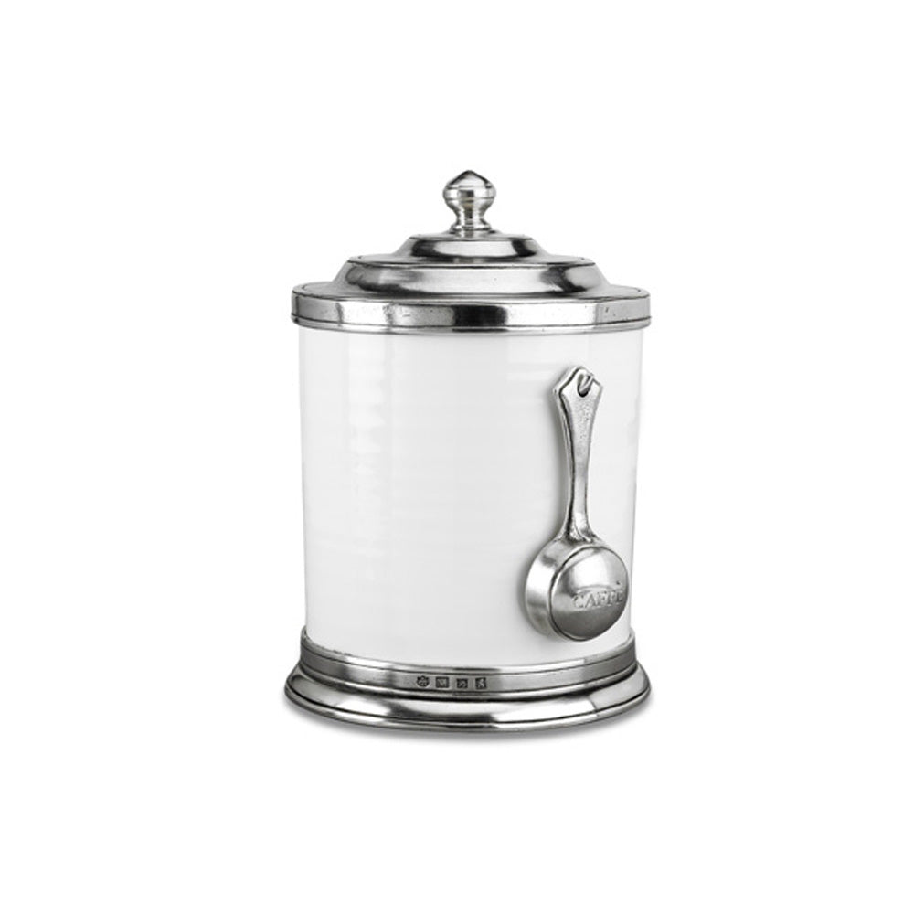 Convivio Caffe Canister with Scoop by Match Pewter