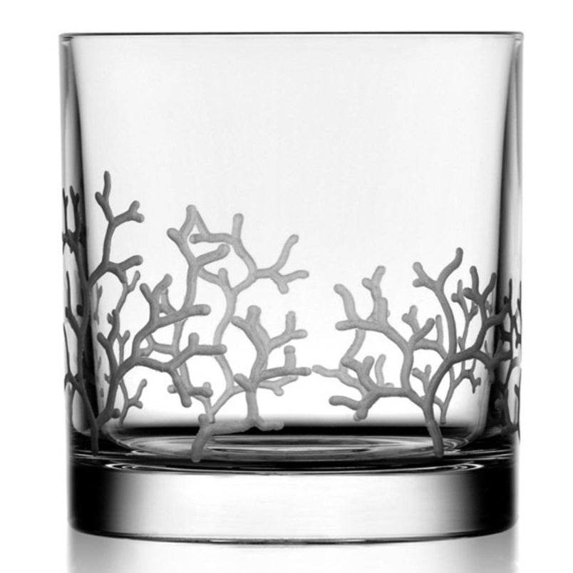 Coral Clear Double Old Fashioned Glass by Varga Crystal 