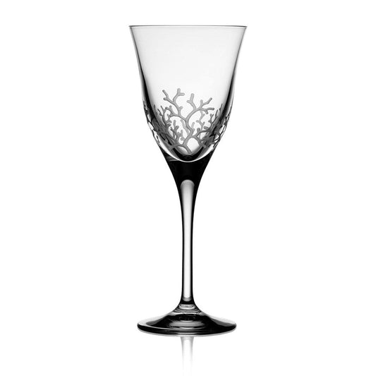 Coral Clear Water Glass by Varga Crystal 