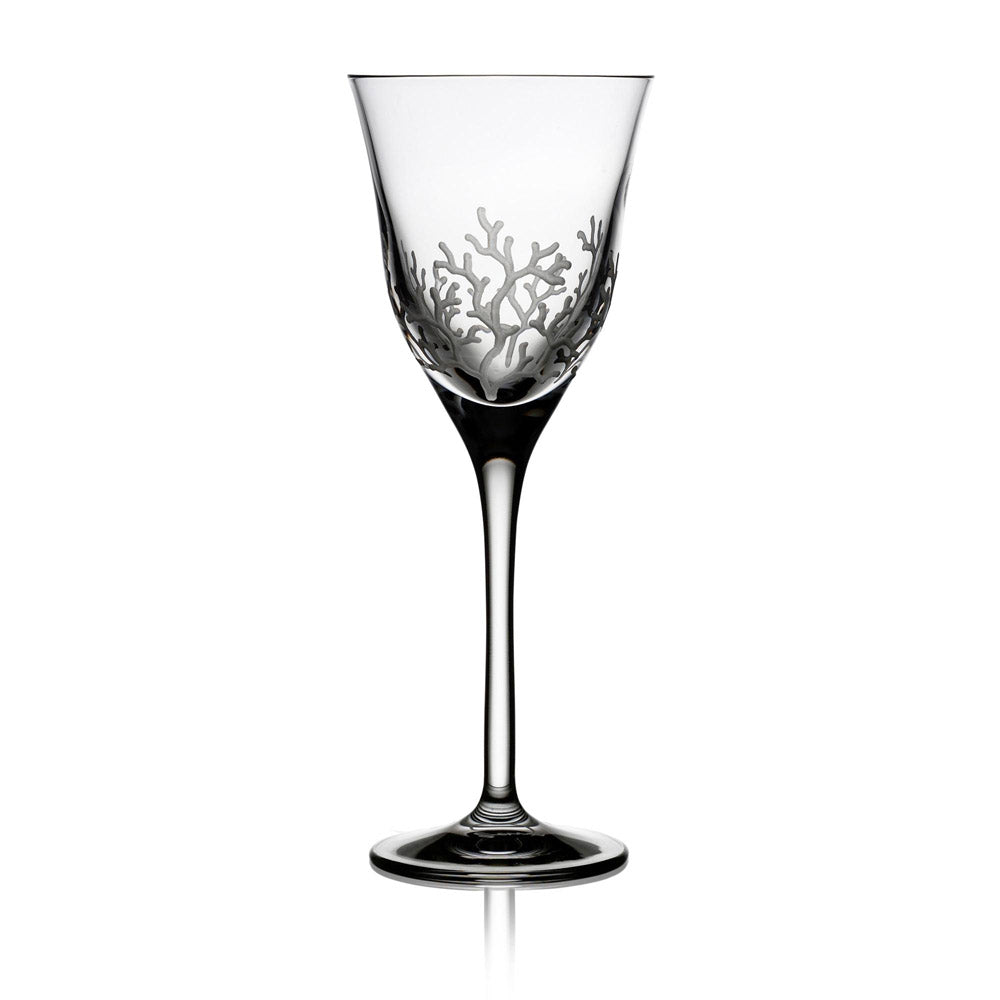 Coral Clear Wine Glass by Varga Crystal 