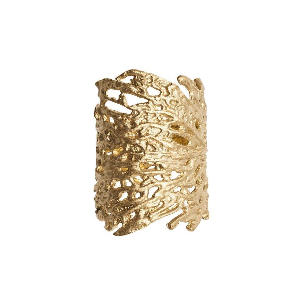 Coral Cuff Napkin Ring in Gold - Set of 4 by Kim Seybert 4