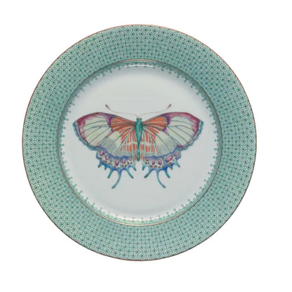Cornflower Lace Butterfly Dessert Plate by Mottahedeh 2