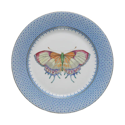 Cornflower Lace Butterfly Dessert Plate by Mottahedeh 
