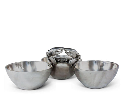 Crab 3-Bowl Bowl by Arthur Court Designs 1