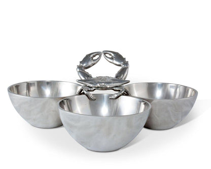 Crab 3-Bowl Bowl by Arthur Court Designs 2