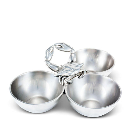 Crab 3-Bowl Bowl by Arthur Court Designs