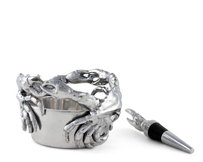Crab Wine Caddy and Stopper Set by Arthur Court Designs 2