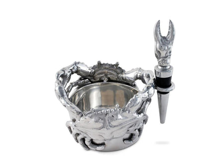 Crab Wine Caddy and Stopper Set by Arthur Court Designs 5