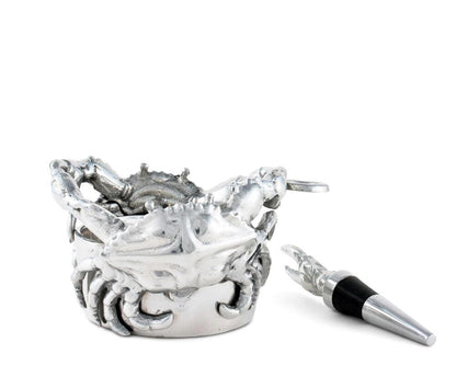 Crab Wine Caddy and Stopper Set by Arthur Court Designs 6