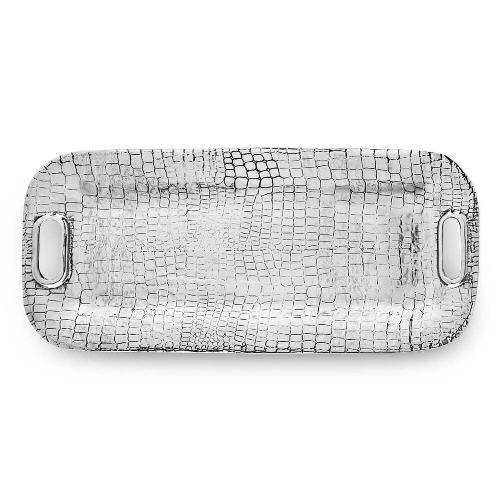 CROC Long Rectangular Tray with Handles by Beatriz Ball 