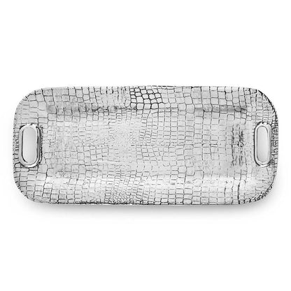 CROC Long Rectangular Tray with Handles by Beatriz Ball 