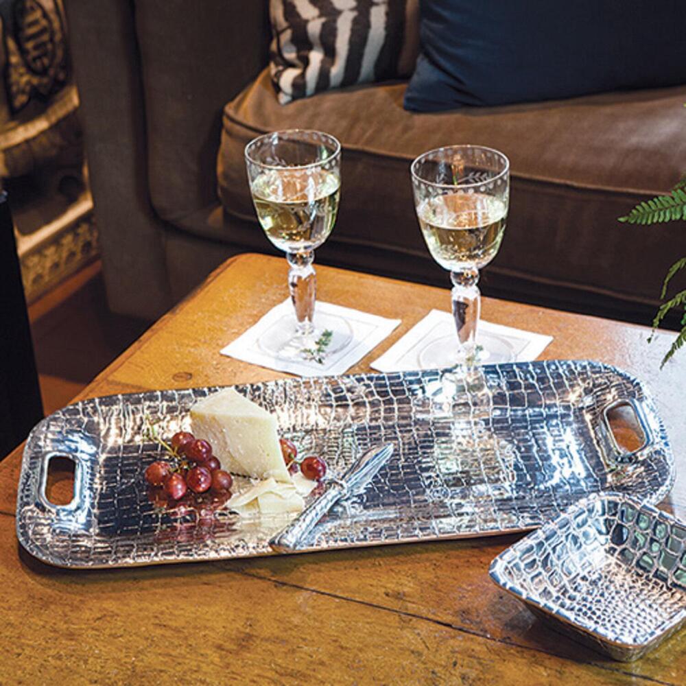 CROC Long Rectangular Tray with Handles by Beatriz Ball - 3