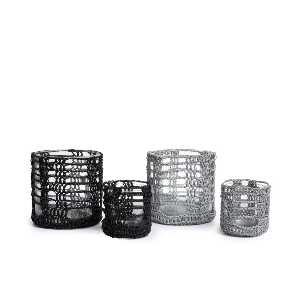 Crocheted Mesh Basket Cylinder by Ngala Trading Company Additional Image - 1