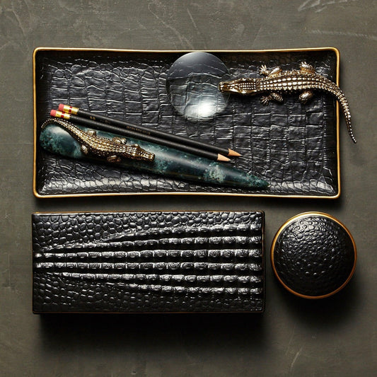Crocodile Rectangular Box by L'Objet 1
