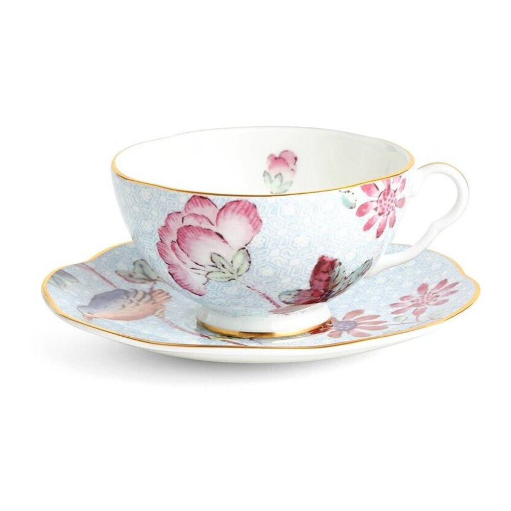Cuckoo Blue Teacup And Saucer by Wedgwood