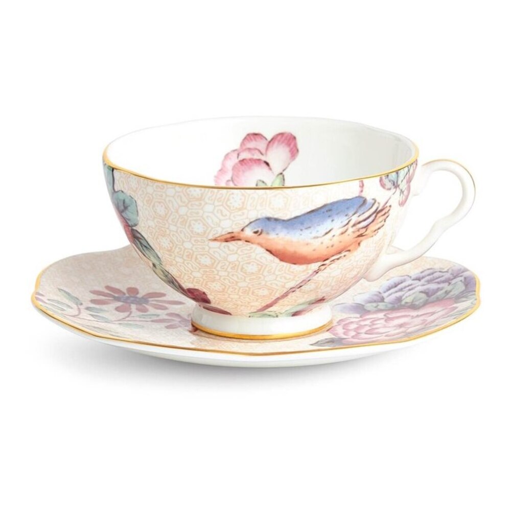 Cuckoo Peach Teacup And Saucer by Wedgwood