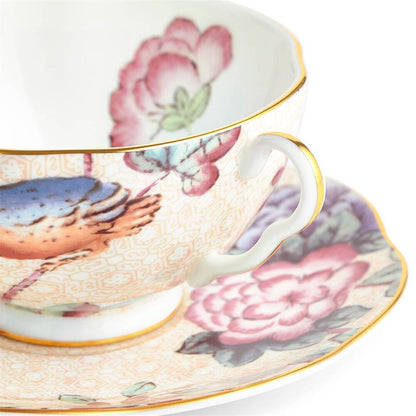 Cuckoo Peach Teacup And Saucer by Wedgwood Additional Image - 3