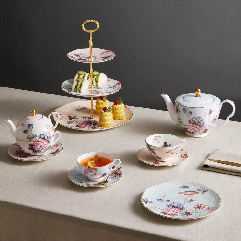 Cuckoo Peach Teacup And Saucer by Wedgwood Additional Image - 5