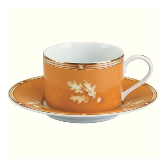 Cup & Saucer Gold Oak Caramel by Julie Wear 