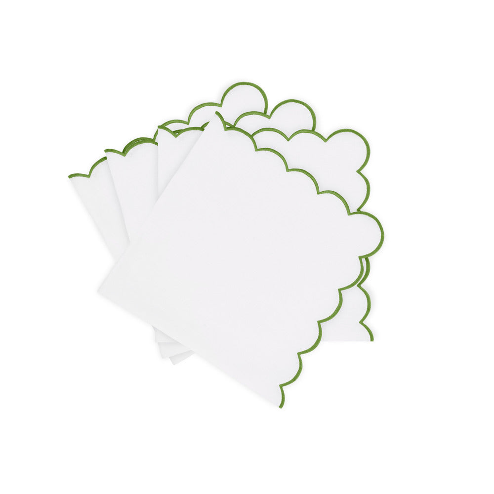 Dakota Napkin set of 4 White & Grass 