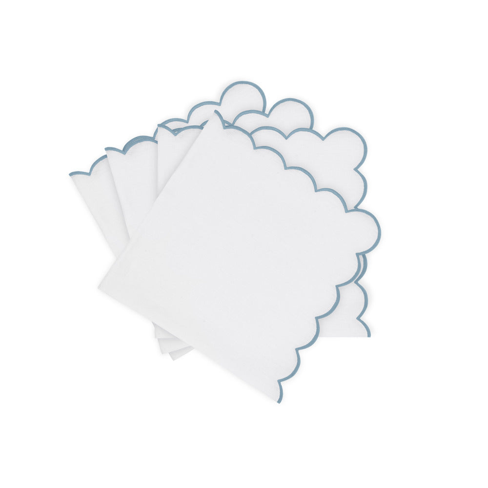 Dakota Napkin set of 4 White & Hazy Blue 