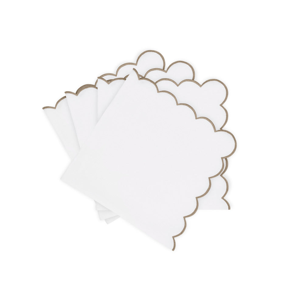 Dakota Napkin set of 4 White & Oat 