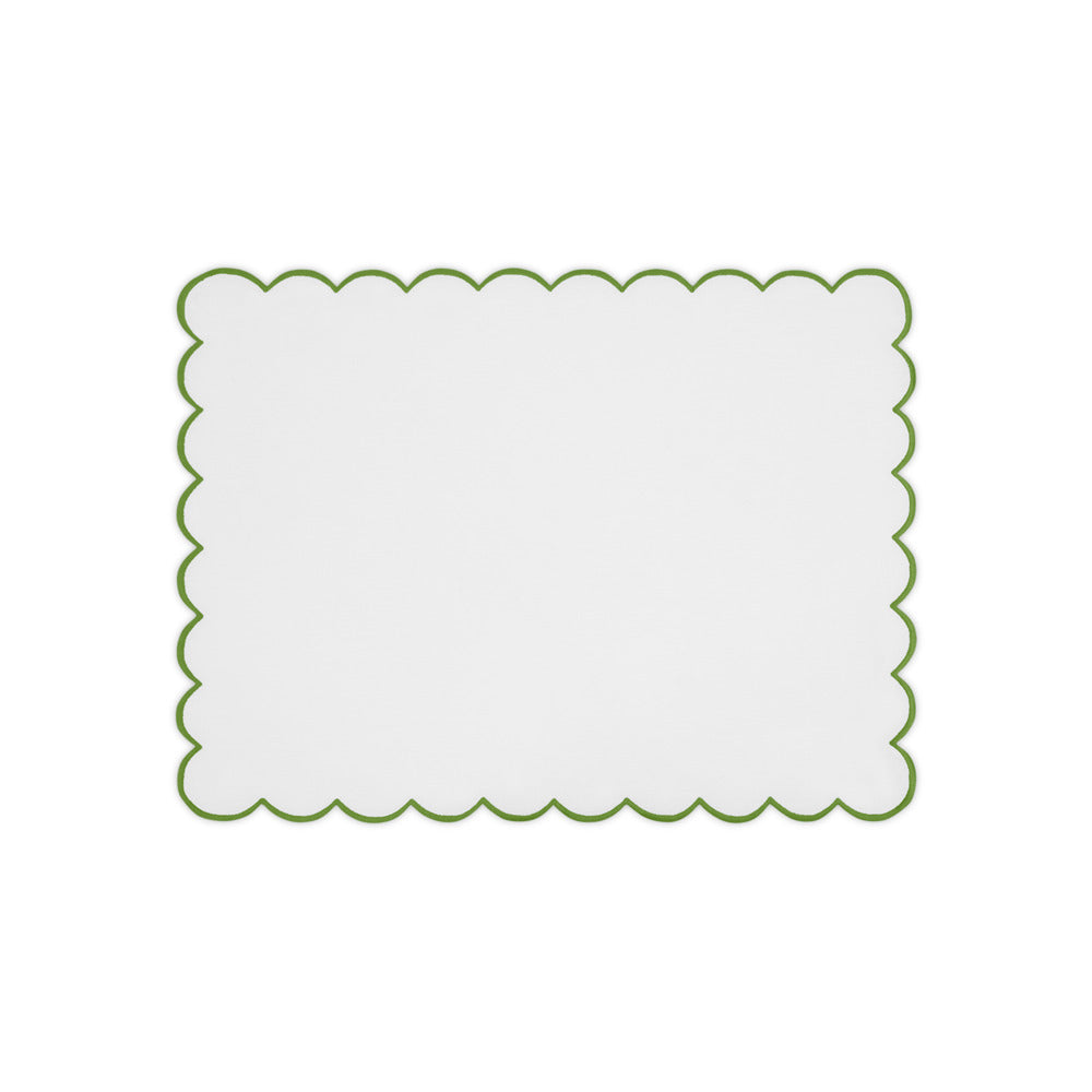 Dakota Oblong Placemat set of 4 White & Grass 