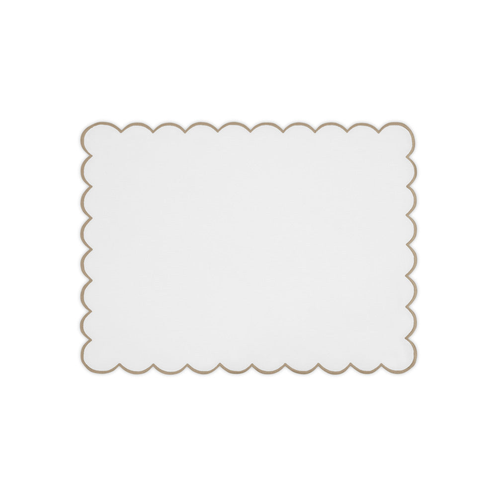 Dakota Oblong Placemat set of 4 White & Oat 
