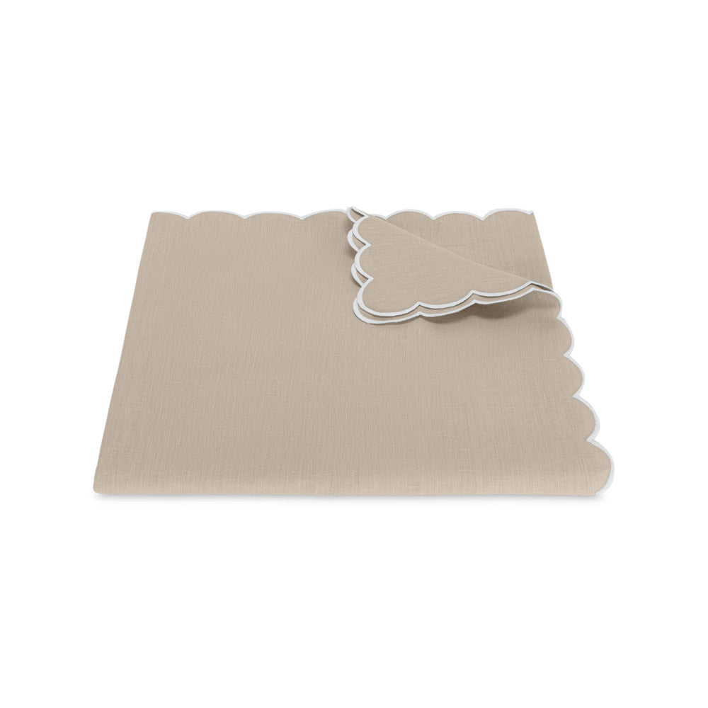 Dakota Tablecloth Oat & White 