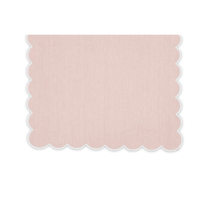 Dakota Tablecloth Pink & White 16" W x 108" L Runner 