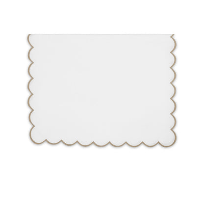 Dakota Tablecloth White & Oat 16" W x 108" L Runner 