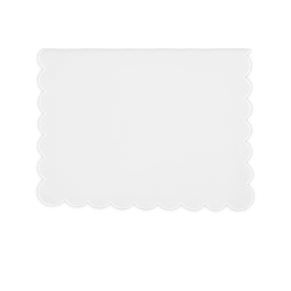 Dakota Tablecloth White & White 16" W x 108" L Runner 