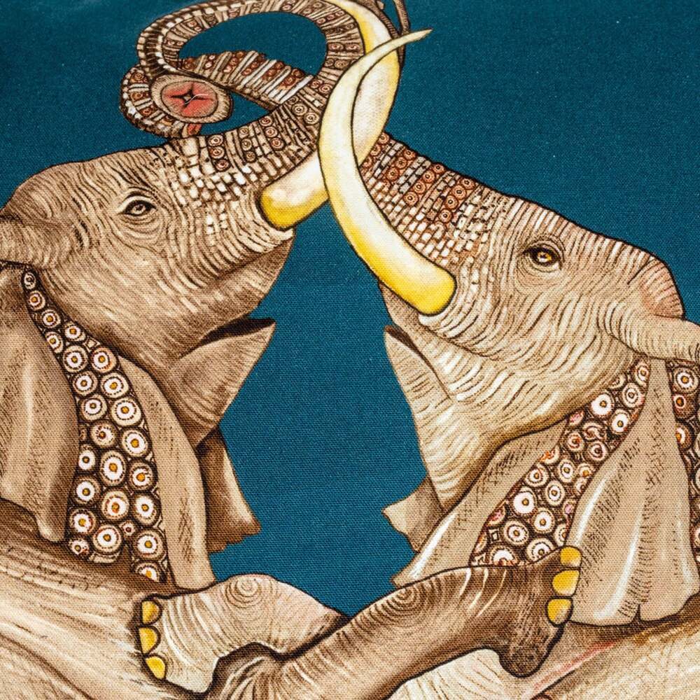 Dancing Elephants Pillow by Ngala Trading Company Additional Image - 1
