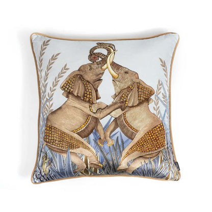 Dancing Elephants Pillow by Ngala Trading Company