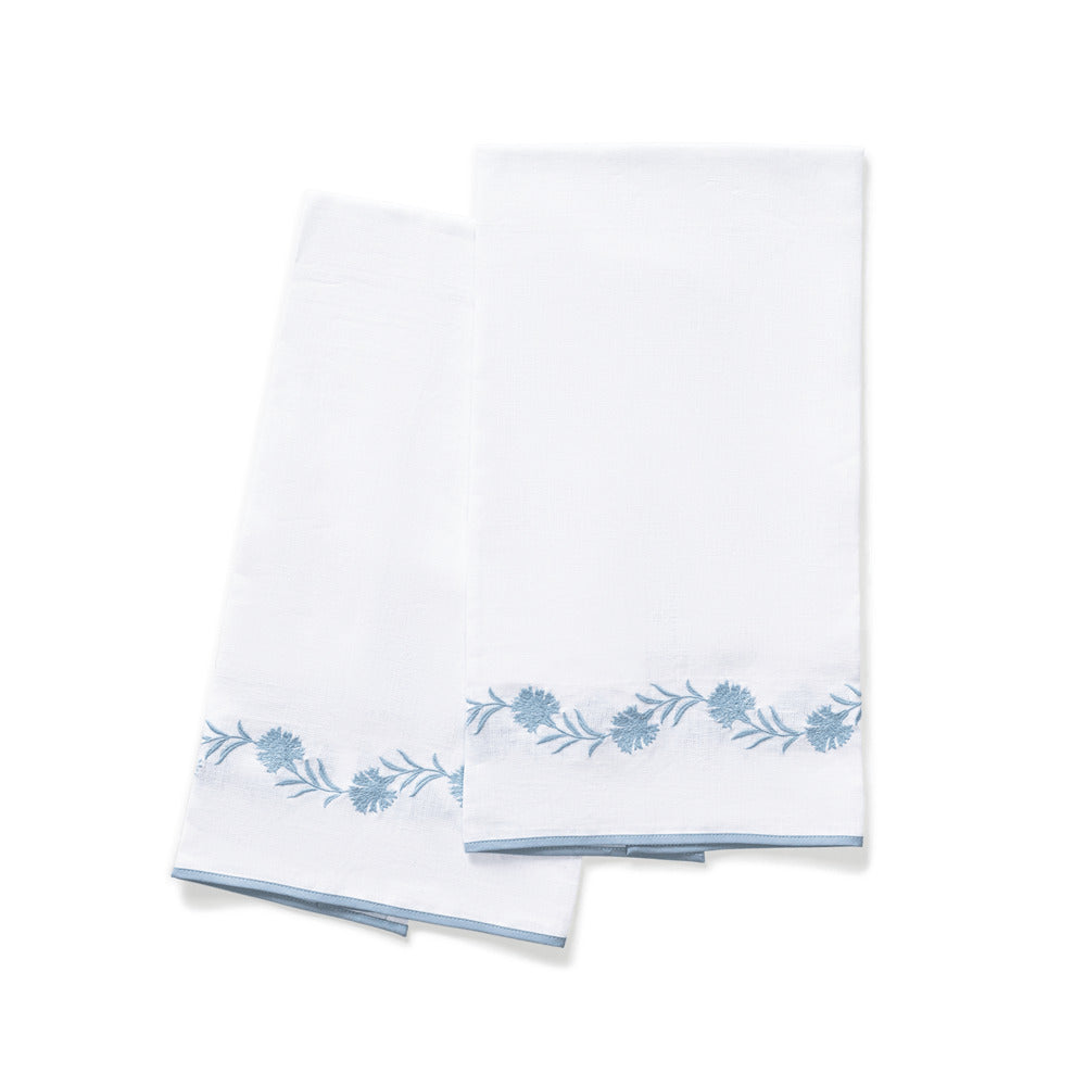 Daphne Guest Towels set of 2 Hazy Blue 