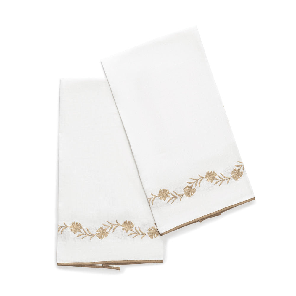 Daphne Guest Towels set of 2 Linen 