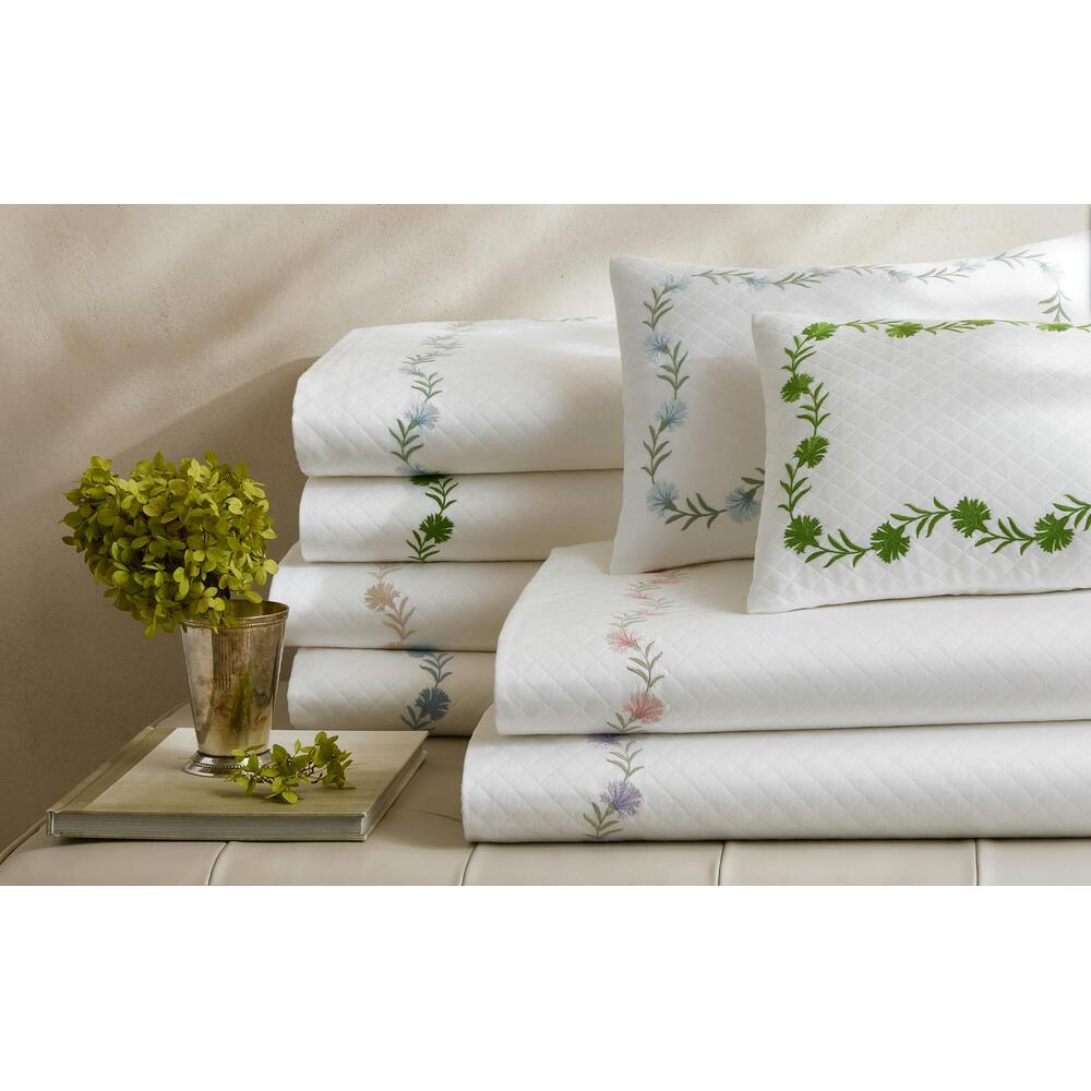 Daphne Matelasse Sham Hazy Blue Standard 2