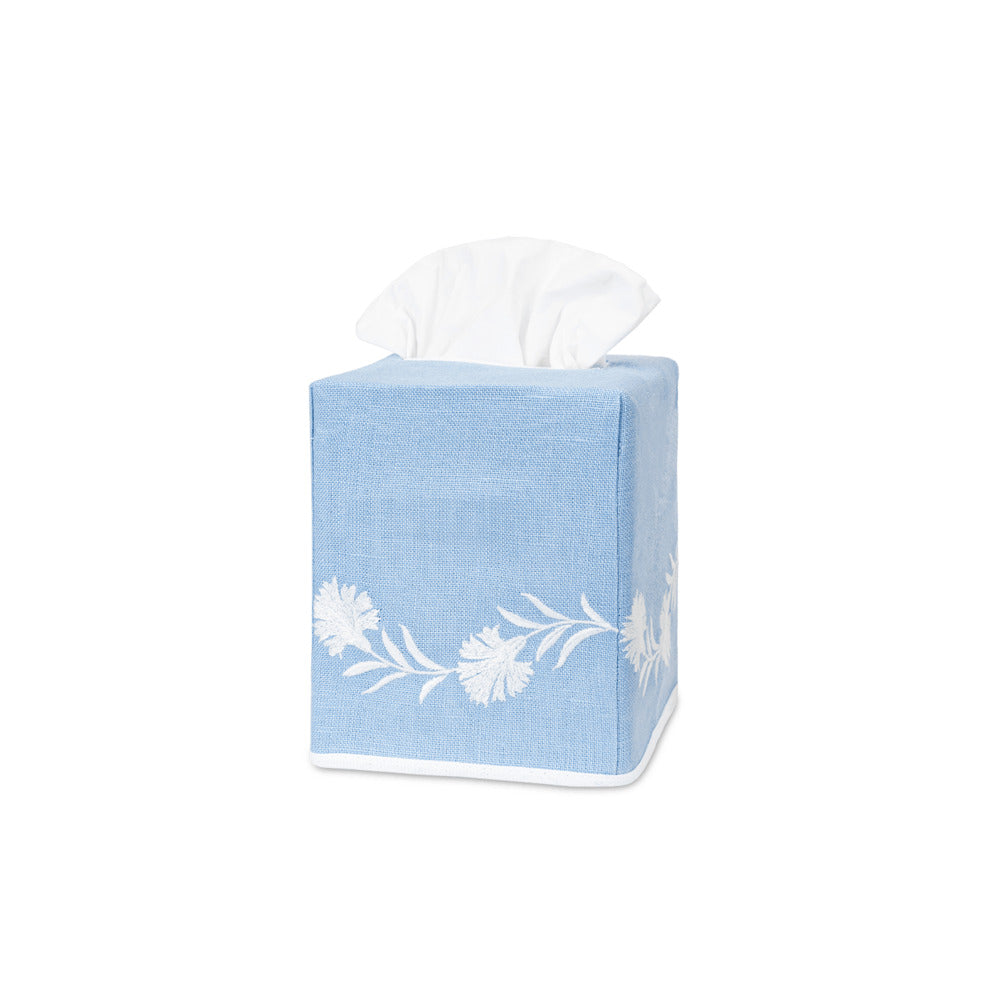 Daphne Tissue Box Cover Azure & White 