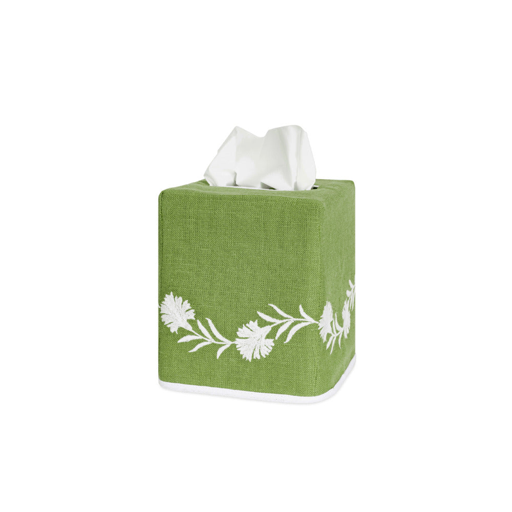 Daphne Tissue Box Cover Grass & White 