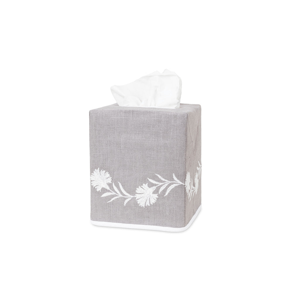 Daphne Tissue Box Cover Grey & White 