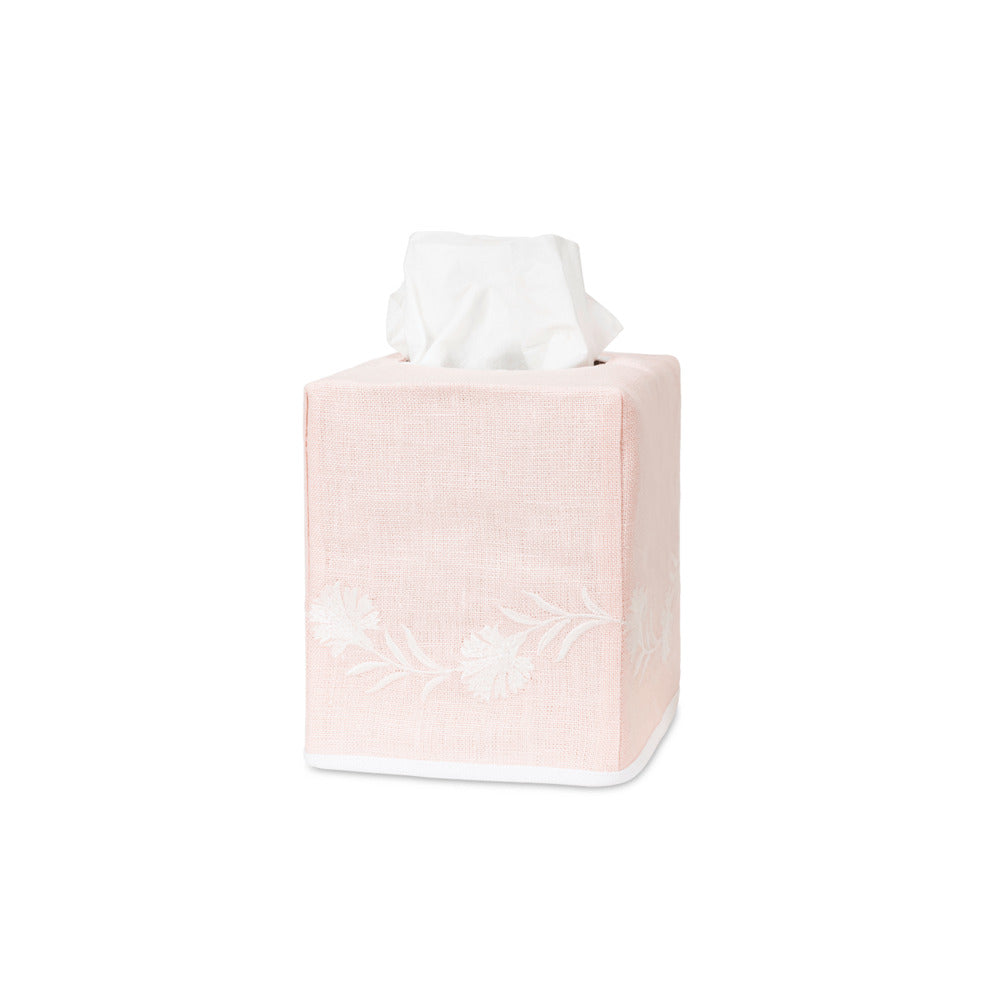 Daphne Tissue Box Cover Pink & White 