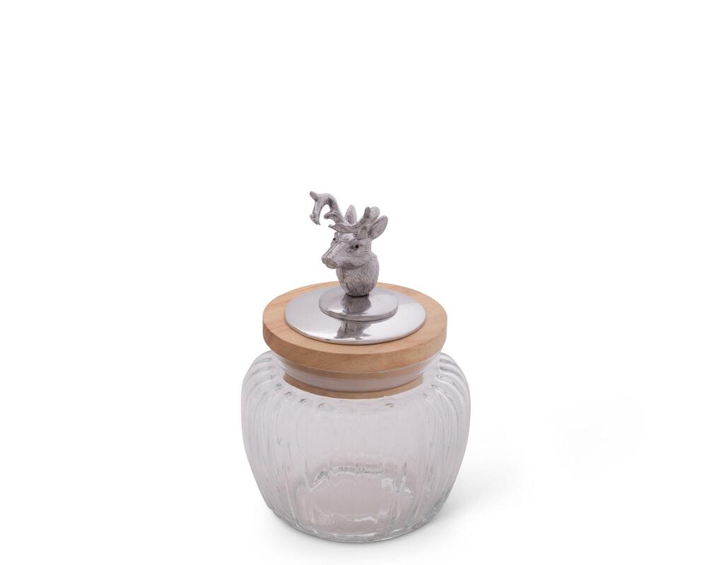 Deer / Elk Glass Canister by Arthur Court Designs 1