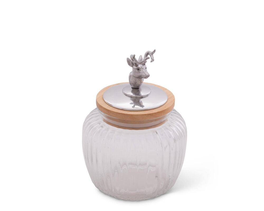 Deer / Elk Glass Canister by Arthur Court Designs 5