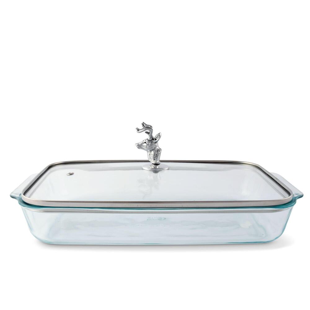Deer Head Lid with Pyrex 3 Quart Baking Dish by Arthur Court Designs 2