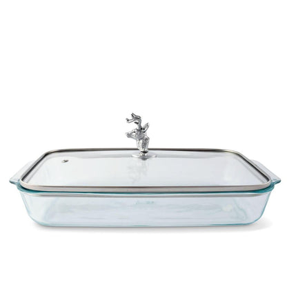 Deer Head Lid with Pyrex 3 Quart Baking Dish by Arthur Court Designs 2
