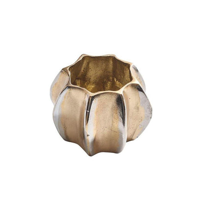 Desert Napkin Ring in Gold & Silver - Set of 4 by Kim Seybert 