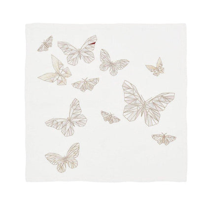 Diamant Butterflies Napkin in White & Multi - Set of 4 in a Gift Box by Kim Seybert 4