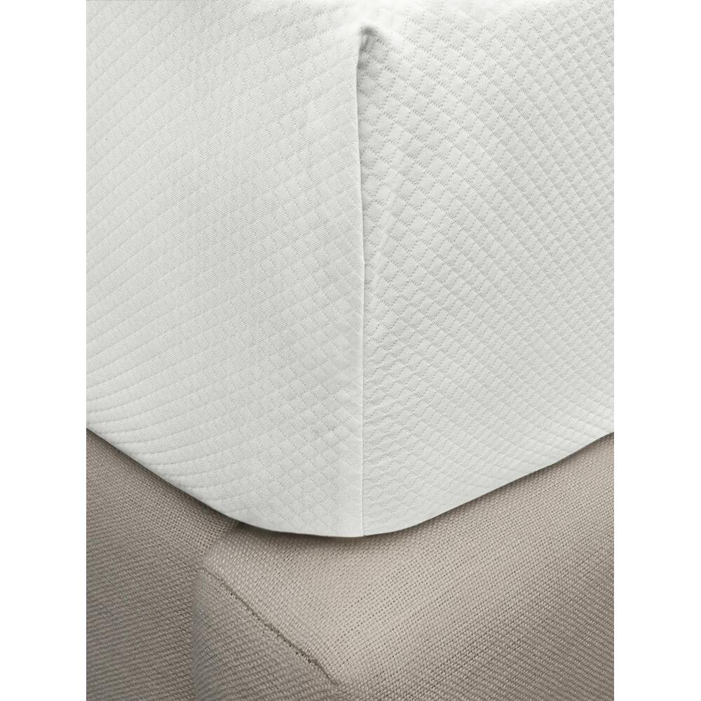 Diamond Pique Box Spring Cover White 
