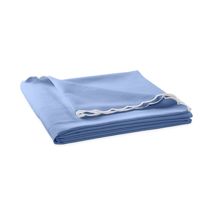 Diamond Pique Coverlet Azure 