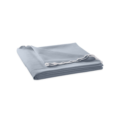 Diamond Pique Coverlet Hazy Blue 